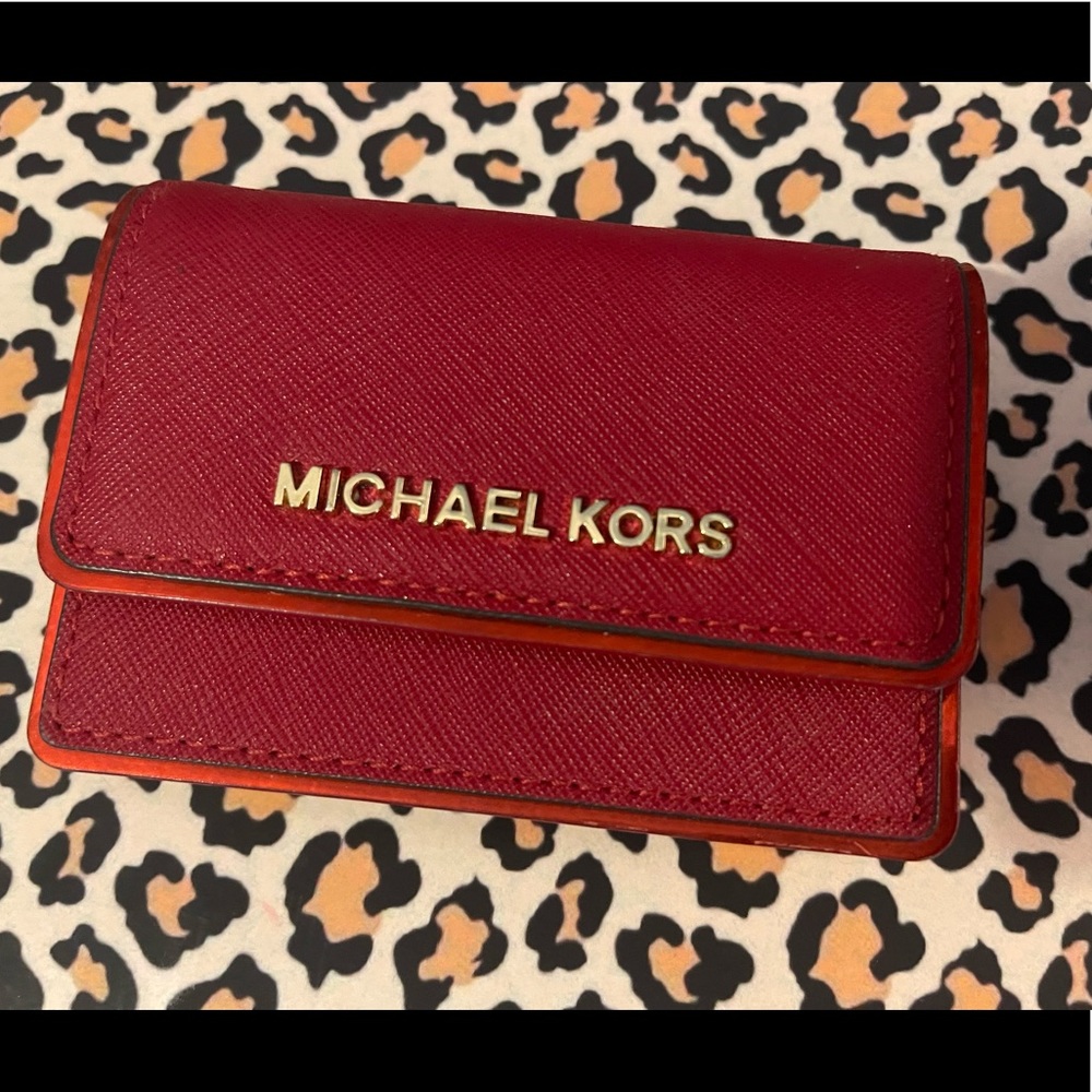 COPY - Michael Kors MK Women’s accordion card case. Wallet Small Compact Jet se…